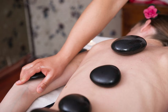 Hot Stone Therapy. A soothing massage with lava stones to relieve stress and inflamed muscles, and to improve circulation.